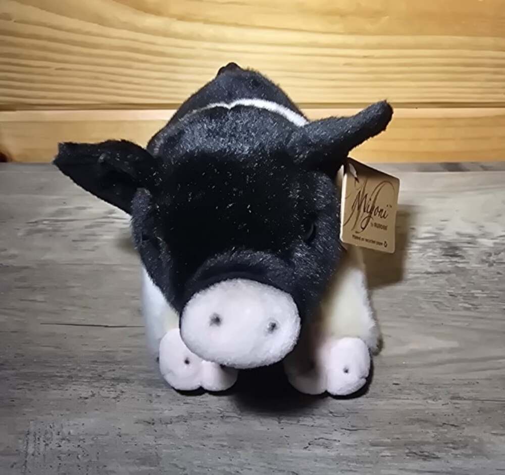 Miyoni By Aurora ~ "Hampshire Pig" Stuffed Plush Farm Animal~12" ~New With Tags